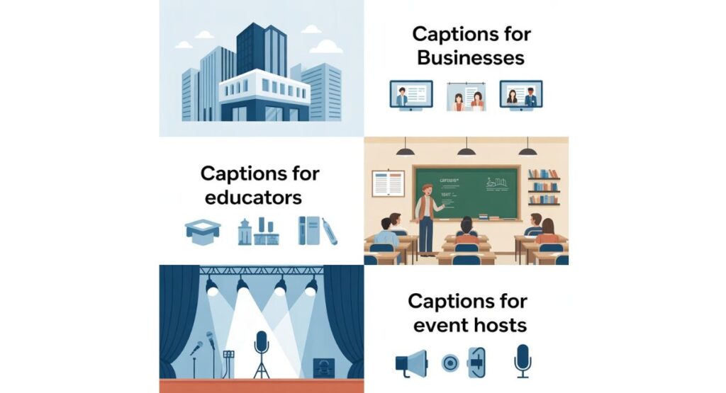 Captions for Businesses, Educators, and Event Hosts